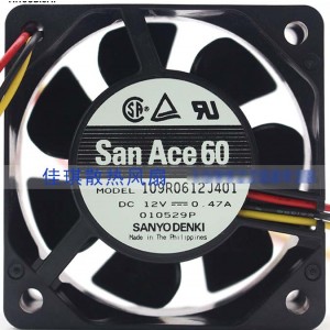 Sanyo 109R0612J401 12V 0.47A 3wires Cooling Fan - Original New