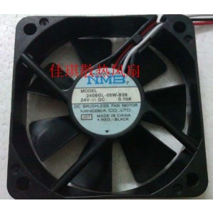 NMB 2406GL-05W-B39 24V 0.10A 3wires Cooling Fan