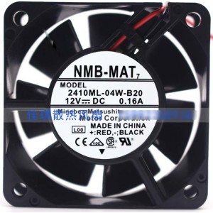NMB 2410ML-04W-B20 12V 0.16A 2wires Cooling Fan