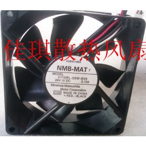 NMB 3110RL-05W-B49 24V 0.12A 3wires Cooling Fan