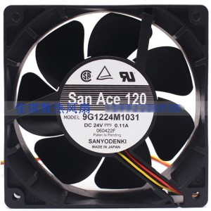 SANYO 9G1224M1031 24V 0.11A 3wires cooling fan