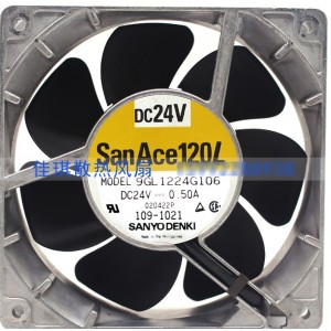 Sanyo 9GL1224G106 24V 0.5A 2wires 3wires Cooling Fan