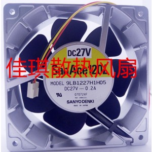 SANYO 9LB1227H1H05 27V 0.2A 3 wires Cooling Fan