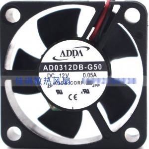 ADDA AD0312DB-G50 12V 0.05A 2wires Cooling Fan
