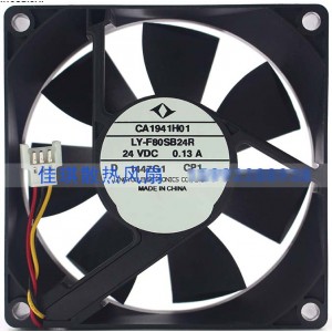 MITSUBISHI CA1841H01 LY-F80SB24R -CP1 24V 0.13A 3 wires Cooling Fan