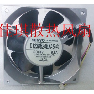 Sanyo D1238B24BXAS-41 24V 0.8A 2wires 3 wires Cooling Fan