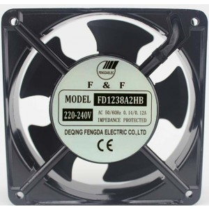 F&F FD1238A2HB 220/240V 0.14/0.12A Cooling Fan