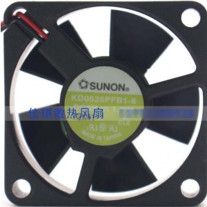 SUNON KD0535PFB1-8 5V 1.0W 2wires Cooling Fan