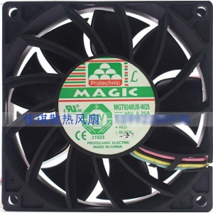 Magic MGT9248UB-W25 48V 0.25A 4wires Cooling Fan