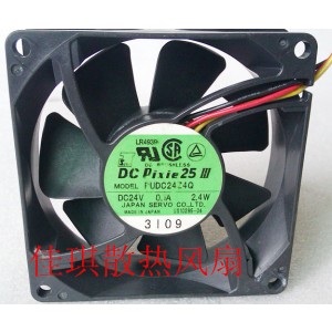 SERVO PUDC24Z4Q 24V 2.4W 3wires cooling fan