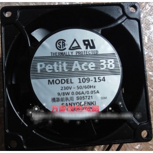 Sanyo 109-154 230V 0.06/0.05A 9/8W Cooling Fan