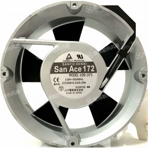 Sanyo 109-372 200V 0.33/0.32A 27/25W 2wires Cooling Fan