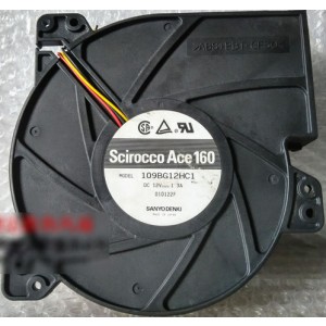 Sanyo 109BG12HC1 12V 1.3A 15.6W 3wires Cooling Fan