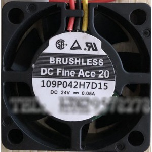 Sanyo 109P0424H7D15 24V 0.08A 3wires Cooling Fan