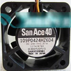 SANYO 109P0424HZ6D3 24V 0.07A 4wires cooling fan