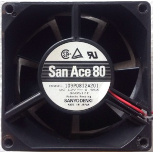 Sanyo 109P0812A201 12V 0.56A 2wires Cooling Fan