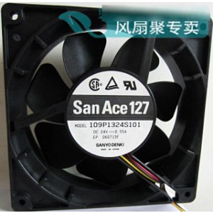 Sanyo 109P1324S101 24V 0.55A 13.2W 3wires Cooling Fan