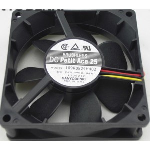 Sanyo 109R0824H402 24V 0.08A 3wires Cooling Fan