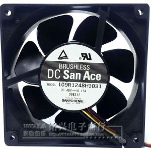 Sanyo 109R1248H1031 48V 0.15A 3wires Cooling Fan