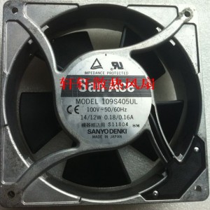 Sanyo 109S405UL 100V 0.18/0.16A 14/12W Cooling Fan