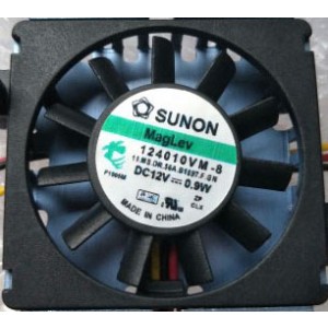 SUNON 124010VM-8 12V 0.9W 3wires cooling fan