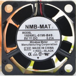 NMB 1606KL-01W-B49 5V 0.21A 3wires cooling fan