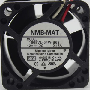 NMB 1608VL-04W-B69 12V 0.17A 3wires Cooling Fan