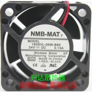 NMB 1608VL-05W-B60 24V 0.13A 2wires cooling fan