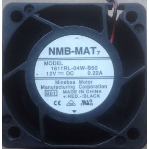 NMB 1611RL-04W-B50 12V 0.22A 2.64W 2wires Cooling Fan