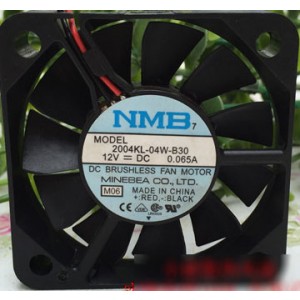 NMB 2004KL-04W-B30 12V 0.065A 2wires Cooling Fan