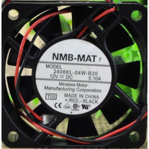 NMB 2406KL-04W-B20 12V 0.1A 2wires Cooling Fan