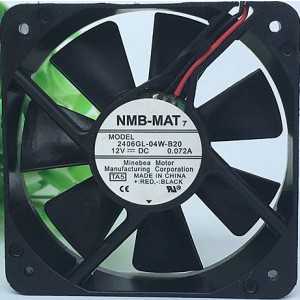 NMB 2406ML-04W-B20 12V 0.072A  2wires Cooling Fan