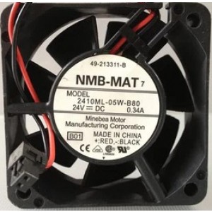 NMB 2410ML-05W-B80 24V 0.34A 2wires Cooling Fan