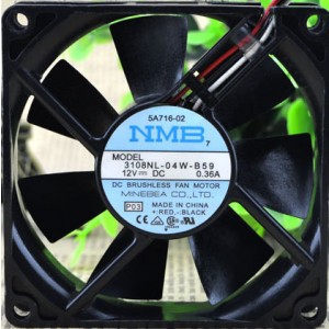 NMB 3108NL-04W-B59 12V 0.36A 3wires Cooling Fan