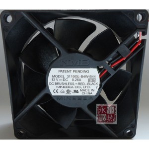 NMB 3110GL-B4W-B44 12V 0.26A 2wires Cooling Fan