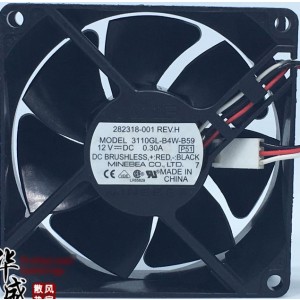 NMB 3110GL-B4W-B59 12V 0.30A 3wires cooling fan