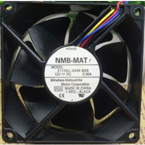 NMB 3110KL-04W-B56 12V 0.3A 4wires Cooling Fan