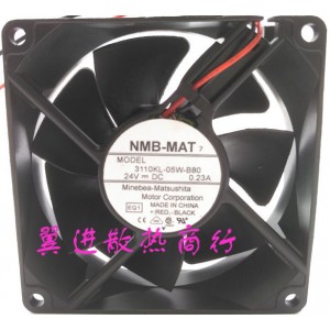 NMB 3110KL-05W-B80 24V 0.23A 2wires cooling fan