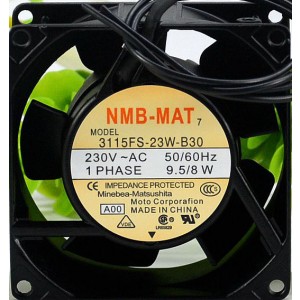 NMB 3115FS-23W-B30 230V 9.5/8W 2 wires Cooling Fan