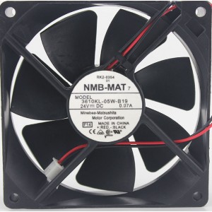 NMB 3610KL-05W-B19 24V 0.07A 3wires Cooling Fan