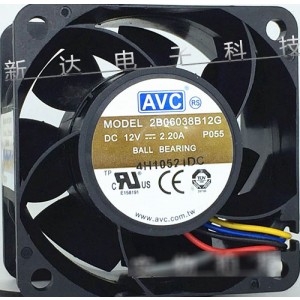 AVC 530748-001 12V 2.2A 4wires Cooling Fan