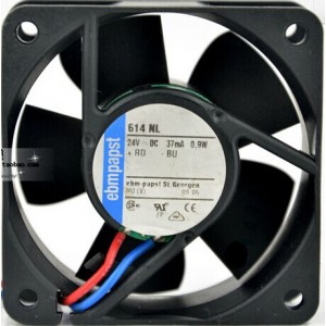 Ebmpapst 614NL 24V 0.9W 2wires Cooling Fan