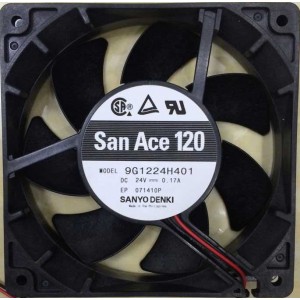 Sanyo 9G1224H401 24V 0.17A 2wires 3wires Cooling Fan