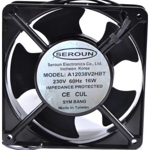 SEROUN A12038V2HBT 230V 16W 2 wires Cooling Fan