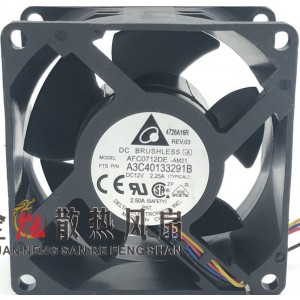 DELTA A3C40133291B 12V 2.25A 3 wires Cooling Fan