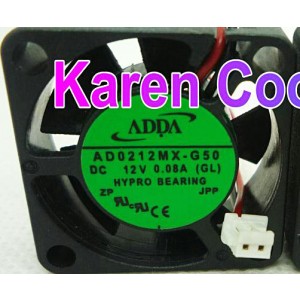 ADDA AD0212MX-G50 12V 0.08A 2wires Cooling Fan