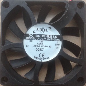 ADDA AD0712MB-GA6 12V 0.20A 2 Wires Cooling Fan 