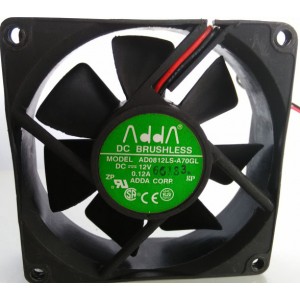 ADDA AD0812LS-A70GL 12V 0.12A 1.44W 2wires Cooling Fan