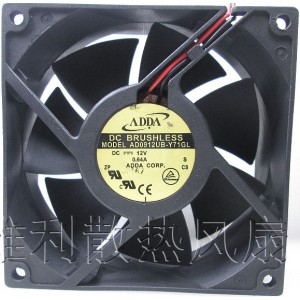 ADDA AD0912UB-Y71GL 12V 0.64A 2wires cooling fan