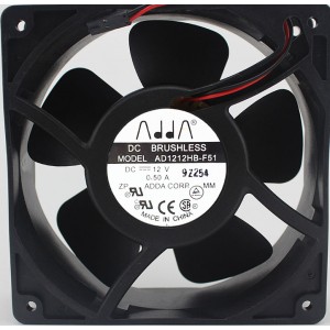 ADDA AD1212HB-F51 12V 0.5A 2wires Cooling Fan - New